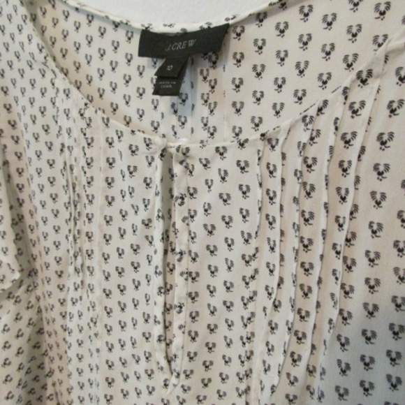 J.CREW Sleeveless Ruffled Silk Top Size 10 - Picture 4 of 7